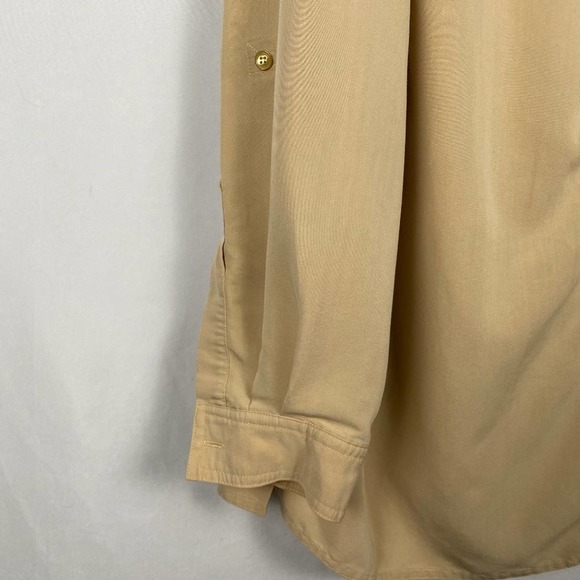 First Issue Women's Size 2‎ Tan Button Down Shirt - Picture 7 of 10